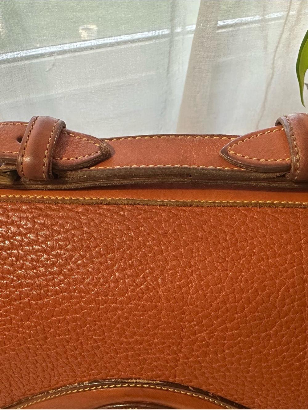 Dooney & Bourke Chestnut Brown Leather Shoulder Satchel Top Handle - Picture 11 of 14